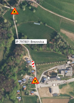 Skica prometne zapore JP 797801 Brezovica